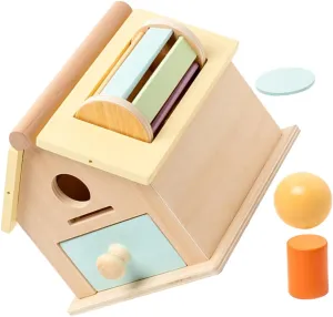 1 Set Montessori Wooden Ball and Coin Box Compact Educational for Enhancing Hand Coordination and Logical Thinking Bright Colors for Early Learning Fun