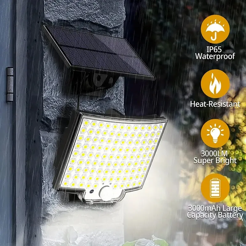 106LED Super Bright Motion Sensor Solar Power LED Garden Wall Light
