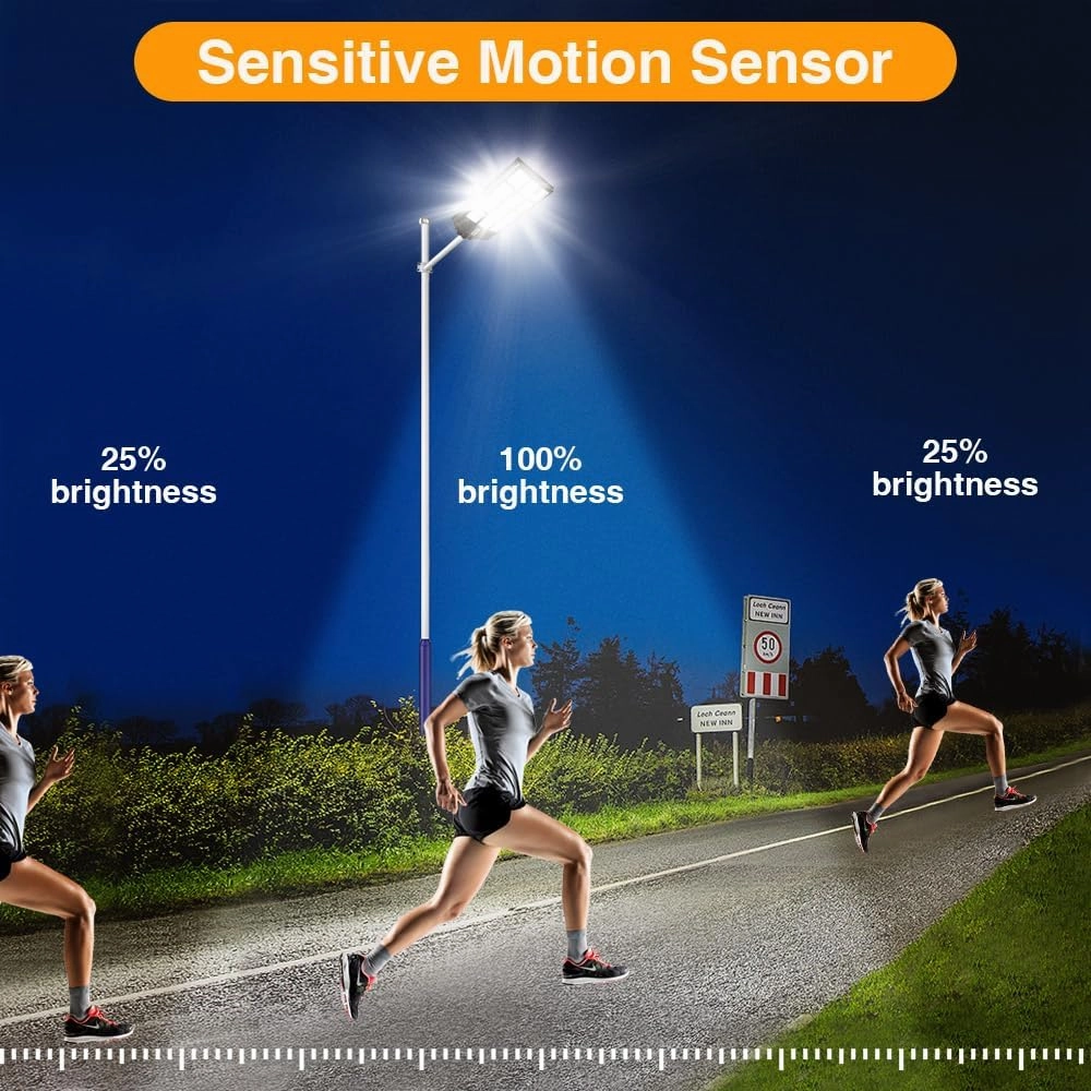 12000W Solar Street Lights Outdoor, 100000 Lumens Dusk to Dawn Motion Sensor Security Flood Light Waterproof, Perfect for Garden,Yard, Street, Parking lot