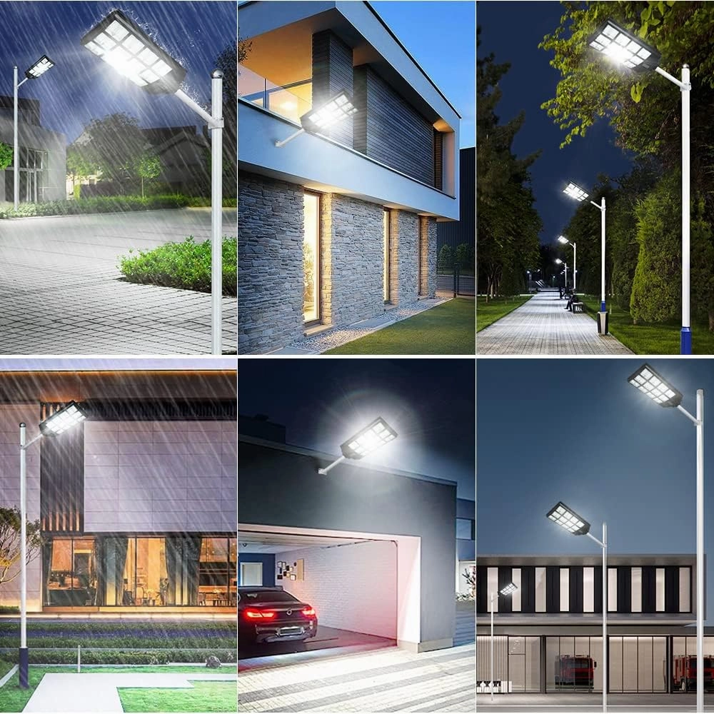 12000W Solar Street Lights Outdoor, 100000 Lumens Dusk to Dawn Motion Sensor Security Flood Light Waterproof, Perfect for Garden,Yard, Street, Parking lot