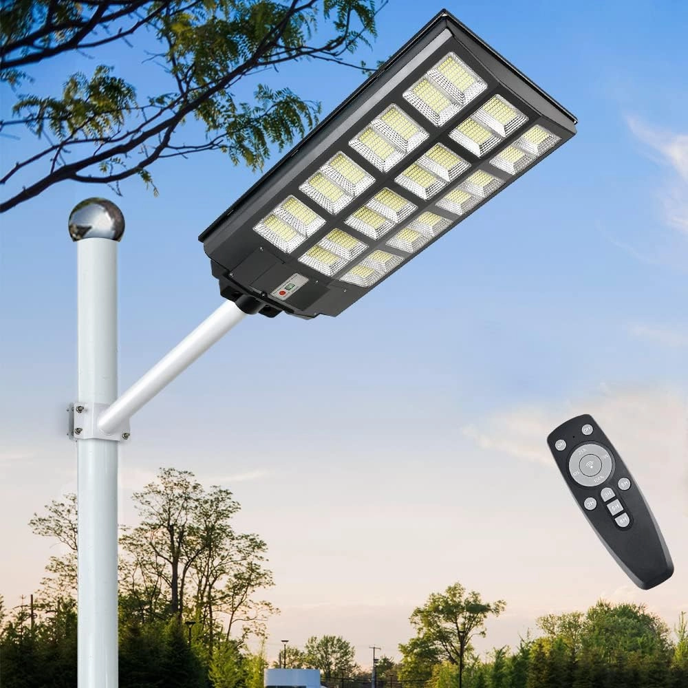 12000W Solar Street Lights Outdoor, 100000 Lumens Dusk to Dawn Motion Sensor Security Flood Light Waterproof, Perfect for Garden,Yard, Street, Parking lot