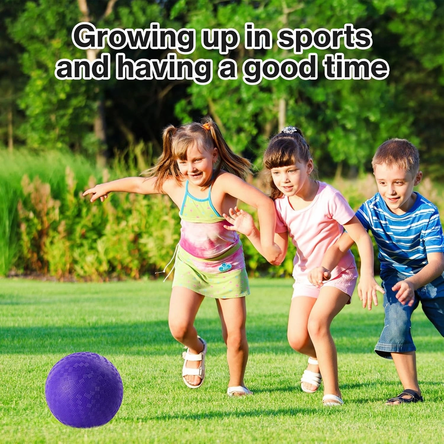 12 Pcs Dodgeballs 5 Inch Playground Ball Kickball Purple Inflatable Rubber Handball Dodge Ball with 1 Hand Pump for Outdoors Ball Games Gym Camps Picnic (Needle is at The Top of The Pump)