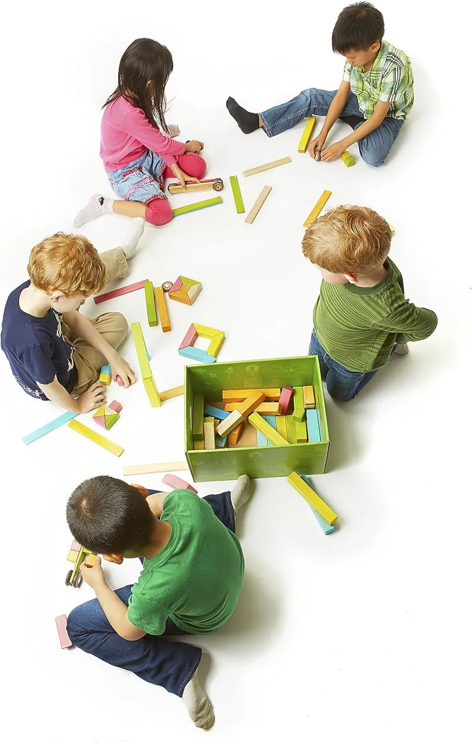 130 Piece Tegu Classroom Magnetic Wooden Block Set, Future
