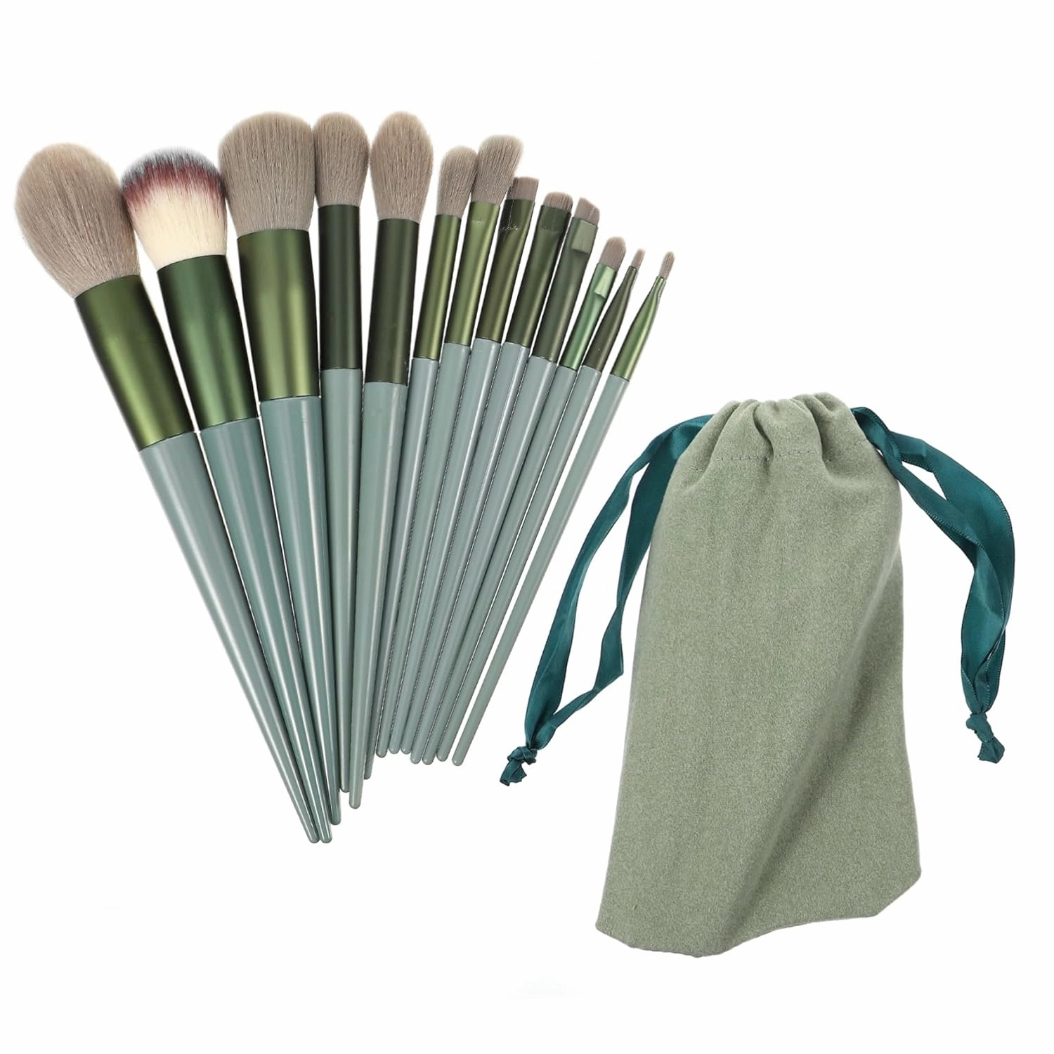 13pcs Quick-dry Makeup Brush Women Soft Fibers for Blending Contouring and Highlighting Cosmetic Kit for Professionals and Beginners