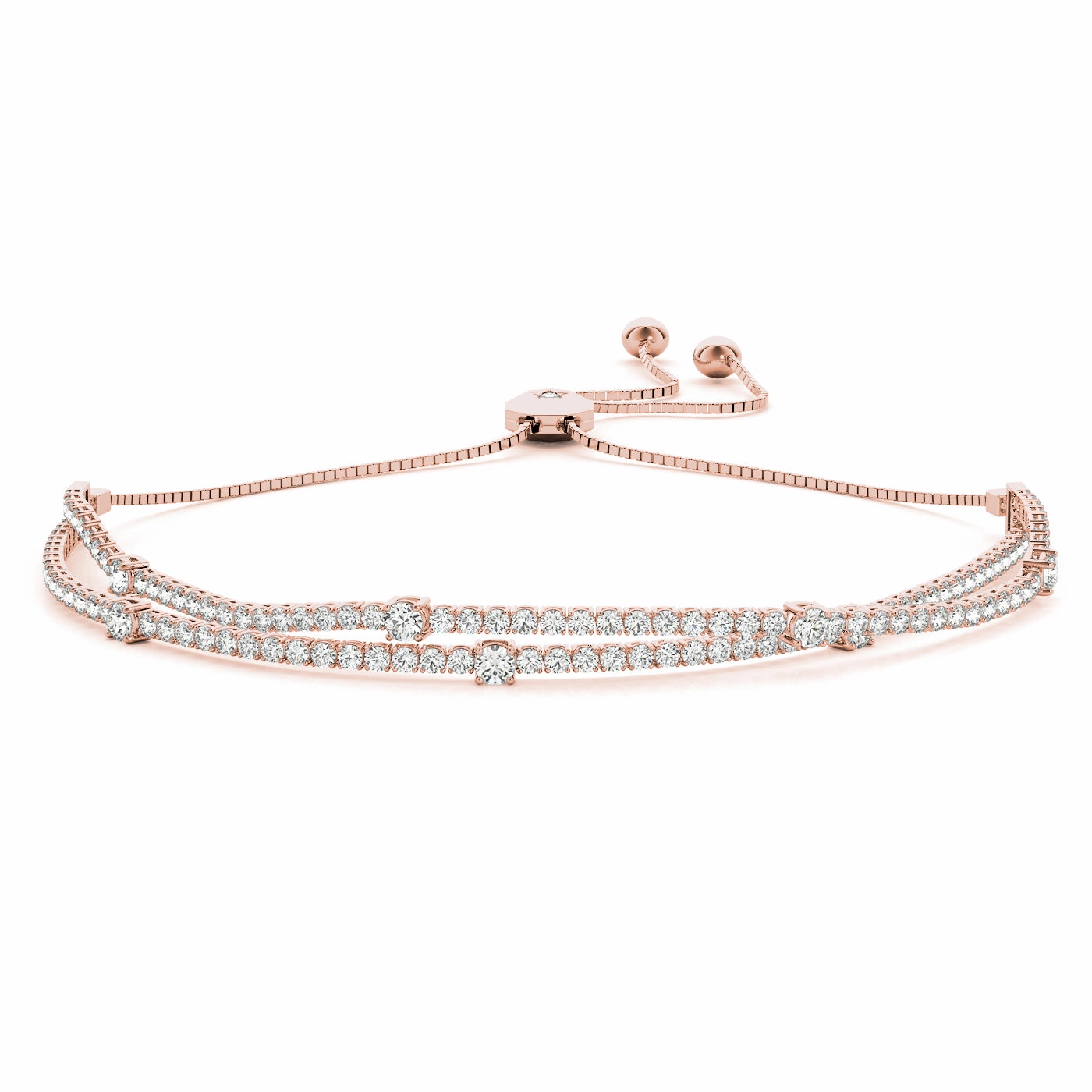 14kw Diamond Adjustable Bracelet