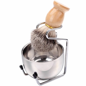 1 Shaving Tool Man Soap Bowl Wooden Beard