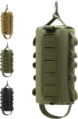 2 Piece Upgrade Laser Cut Multi-Purpose Tactical Molle Tool Pouch, Small Utility Belt Vest Pouches Bag for Backpack