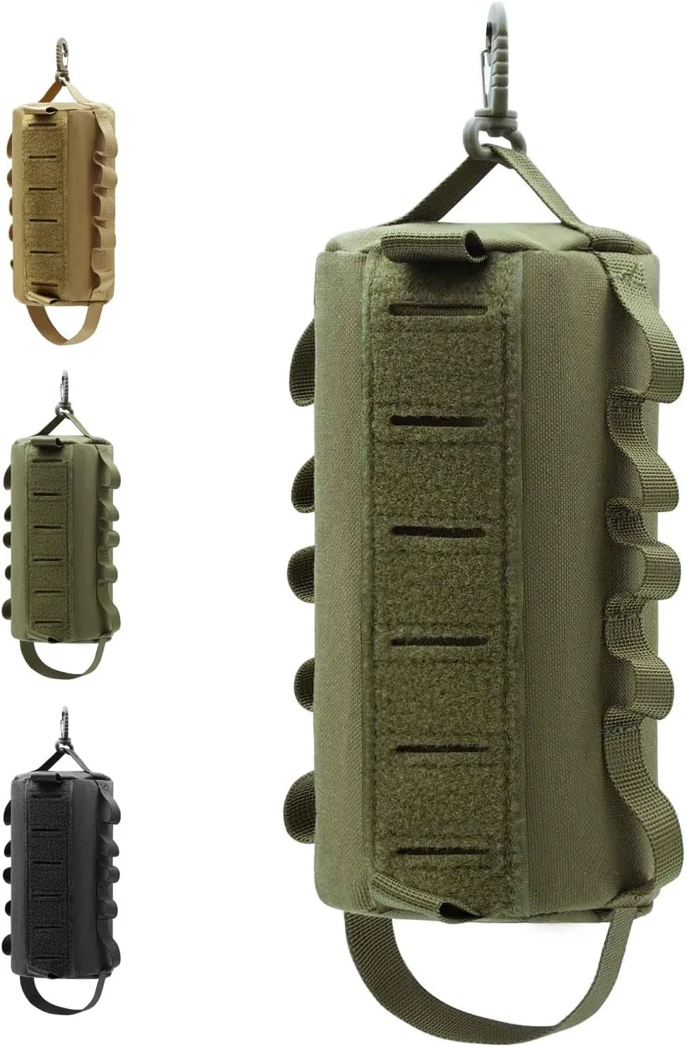 2 Piece Upgrade Laser Cut Multi-Purpose Tactical Molle Tool Pouch, Small Utility Belt Vest Pouches Bag for Backpack