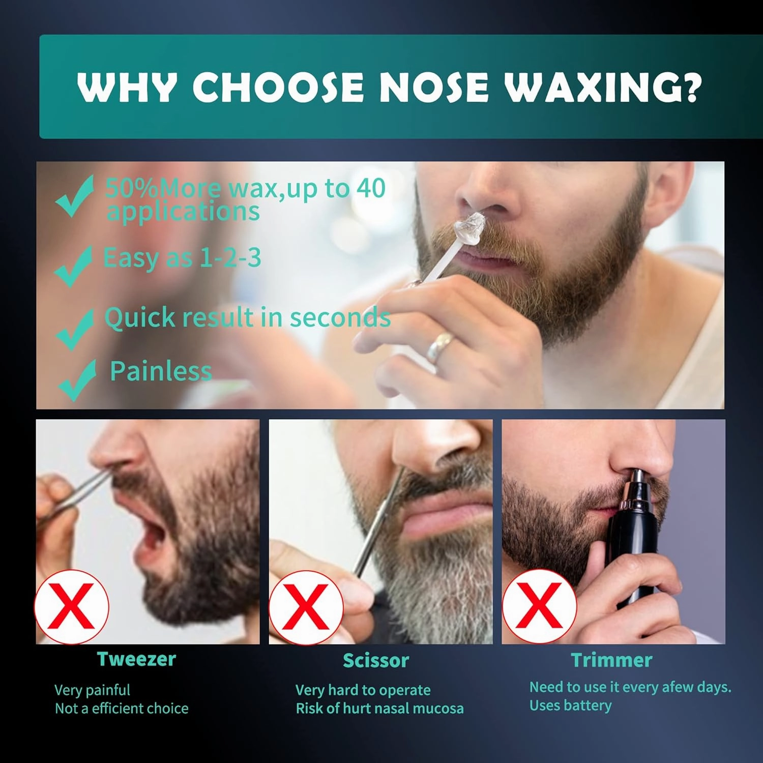 200 Pcs Wax Sticks, Nose Wax Kit Accessories, Waxing Sticks for Nostril Nasal Cleaning, Ear Face Eyebrows Hair Removal for Men Women
