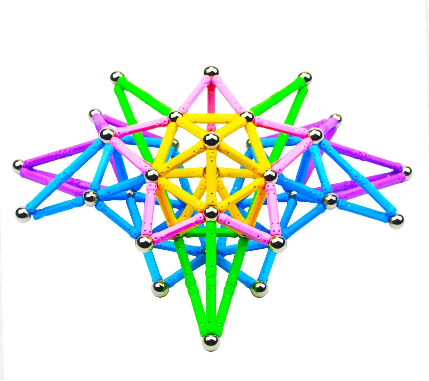 206Pcs Magnetic Building Sticks Blocks, Magnet Educational Toys STEM Toys for Kids and Adult, 3D Construction Building Toy with Storage Bag