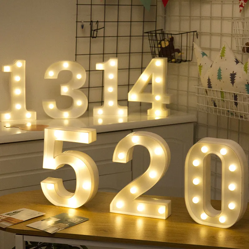 20cm Numbers LED Letter Lights "0"-"9"