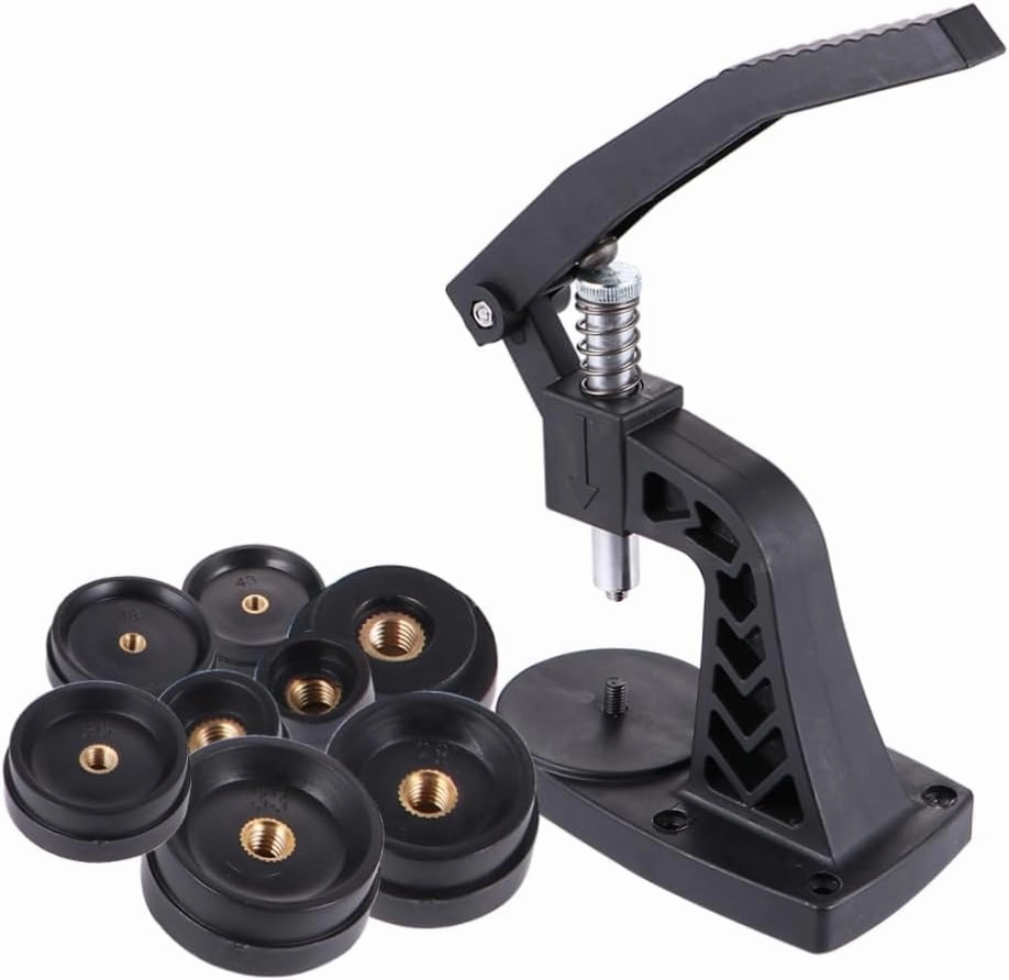 21PCS Set Watch Case Closer Set Durable Press Tool for Watch Repair with Interchangeable Dies for Battery Replacement and Crystal Glass Fitting