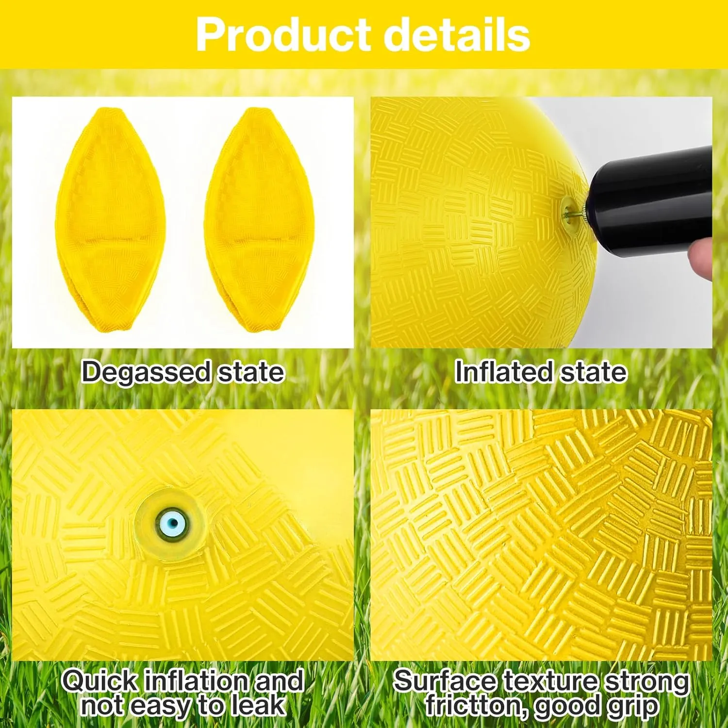 24 Pcs Dodgeballs 5 Inch Playground Ball Kickball Inflatable Rubber Handball Bouncy Dodge Ball with 1 Hand Pump for Outdoors Ball Games Gym Camps Picnic