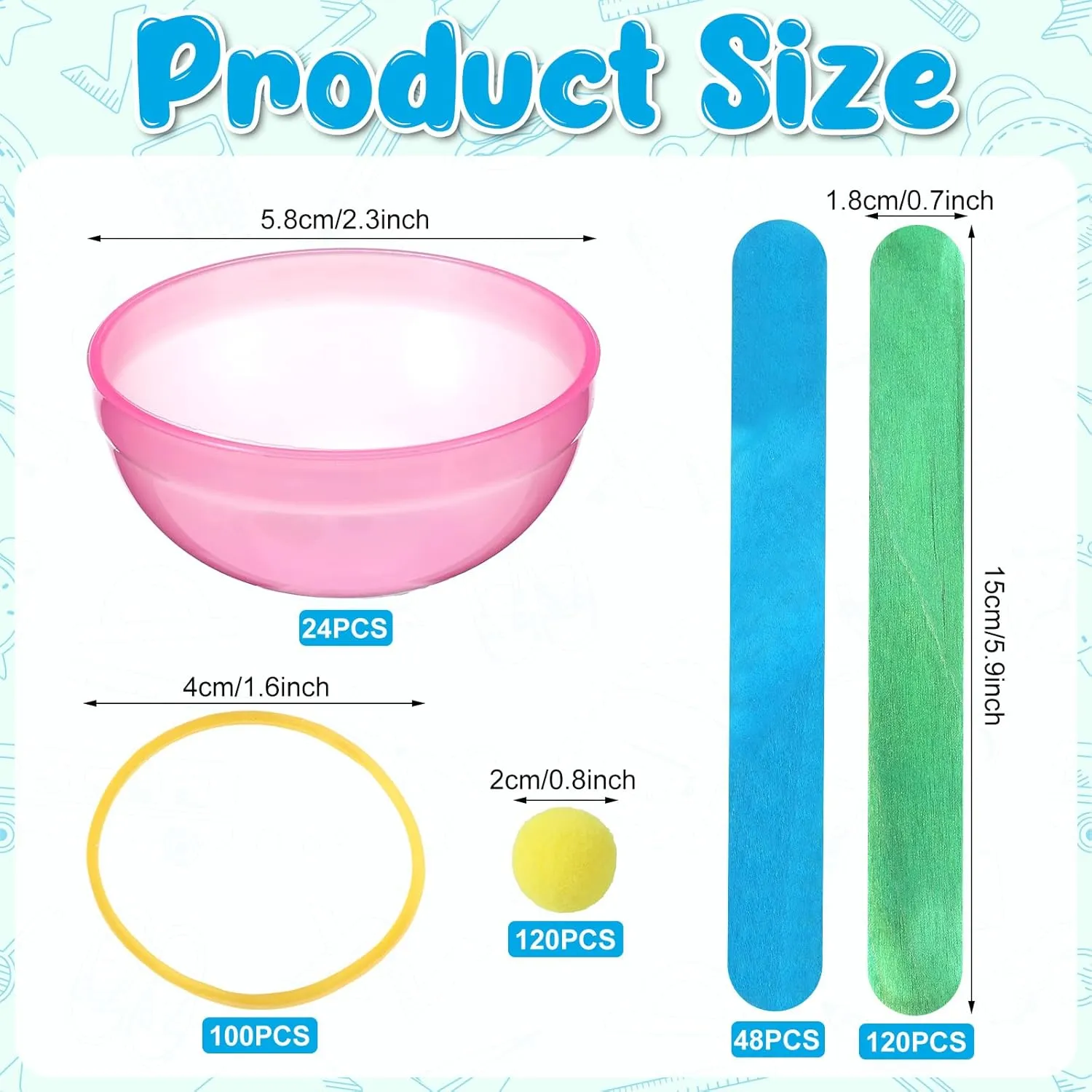 24 Sets Stem DIY Catapult Craft Kit Craft Stick Catapults Kit for Educational and Learning Activities Camp Crafts Supplies(Light Color)