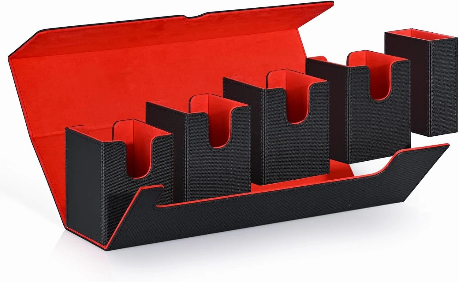 2400  MTG Commander Deck Box With 24pcs Colorful Divider & 5 in 1 Card Deck Case Holds 800  Unsleeved Cards