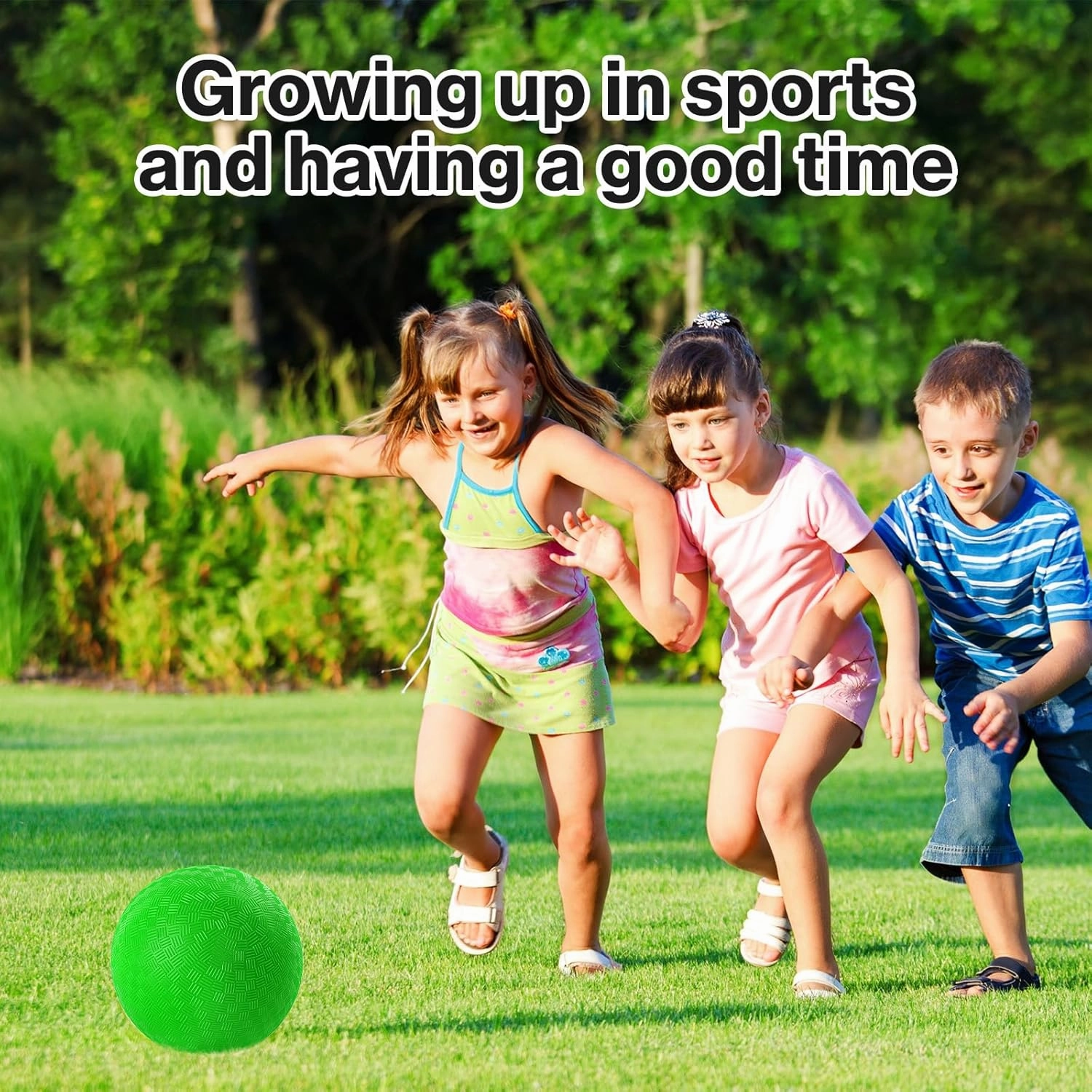 24 Pcs Dodgeballs 5 Inch Playground Ball Kickball Inflatable Rubber Handball Bouncy Dodge Ball with 1 Hand Pump for Outdoors Ball Games Gym Camps Picnic
