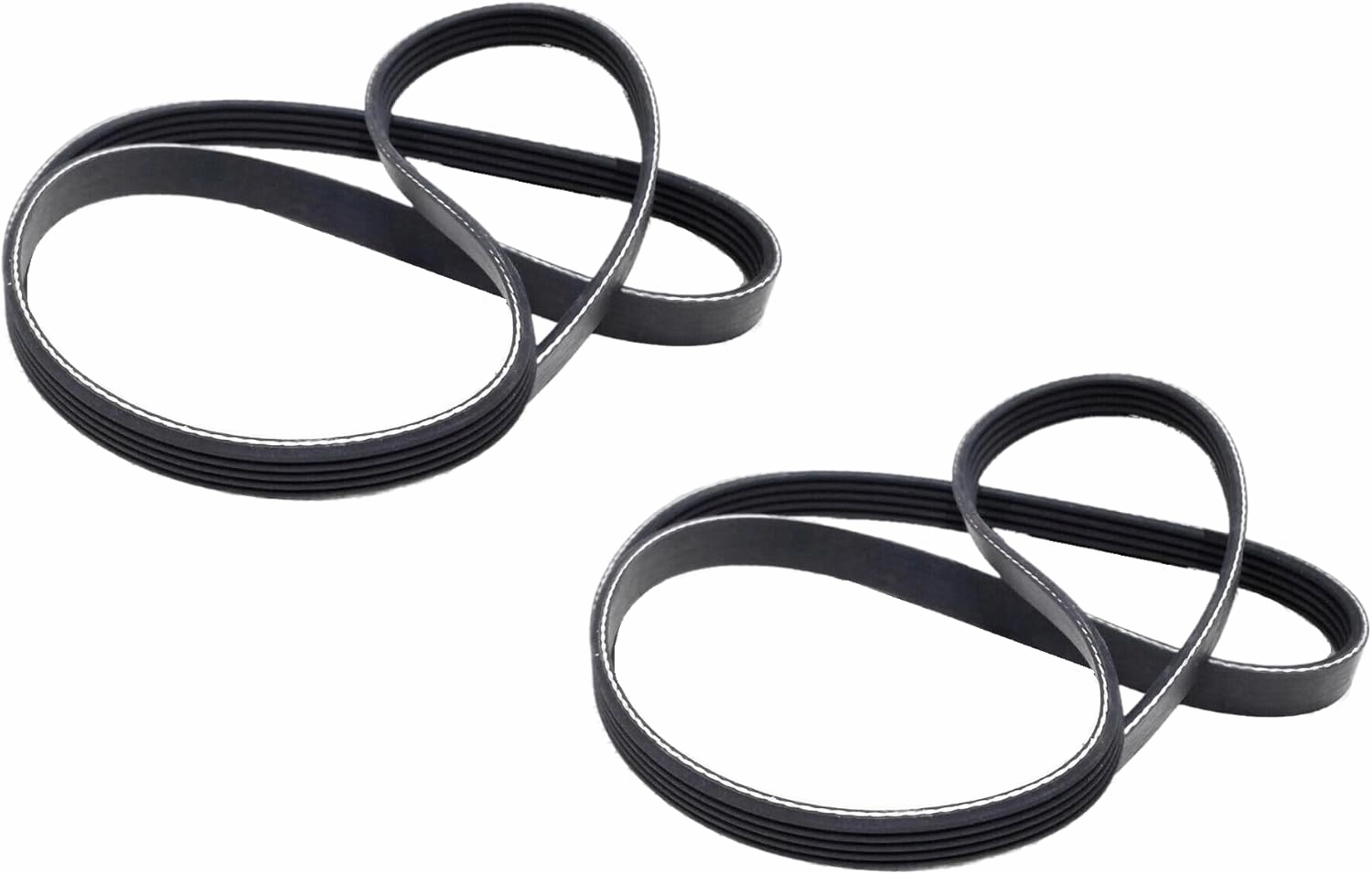 2 New Repalcement Belts for Exerpeutic 500 XLS Foldable Magnetic Upright Bike, Black