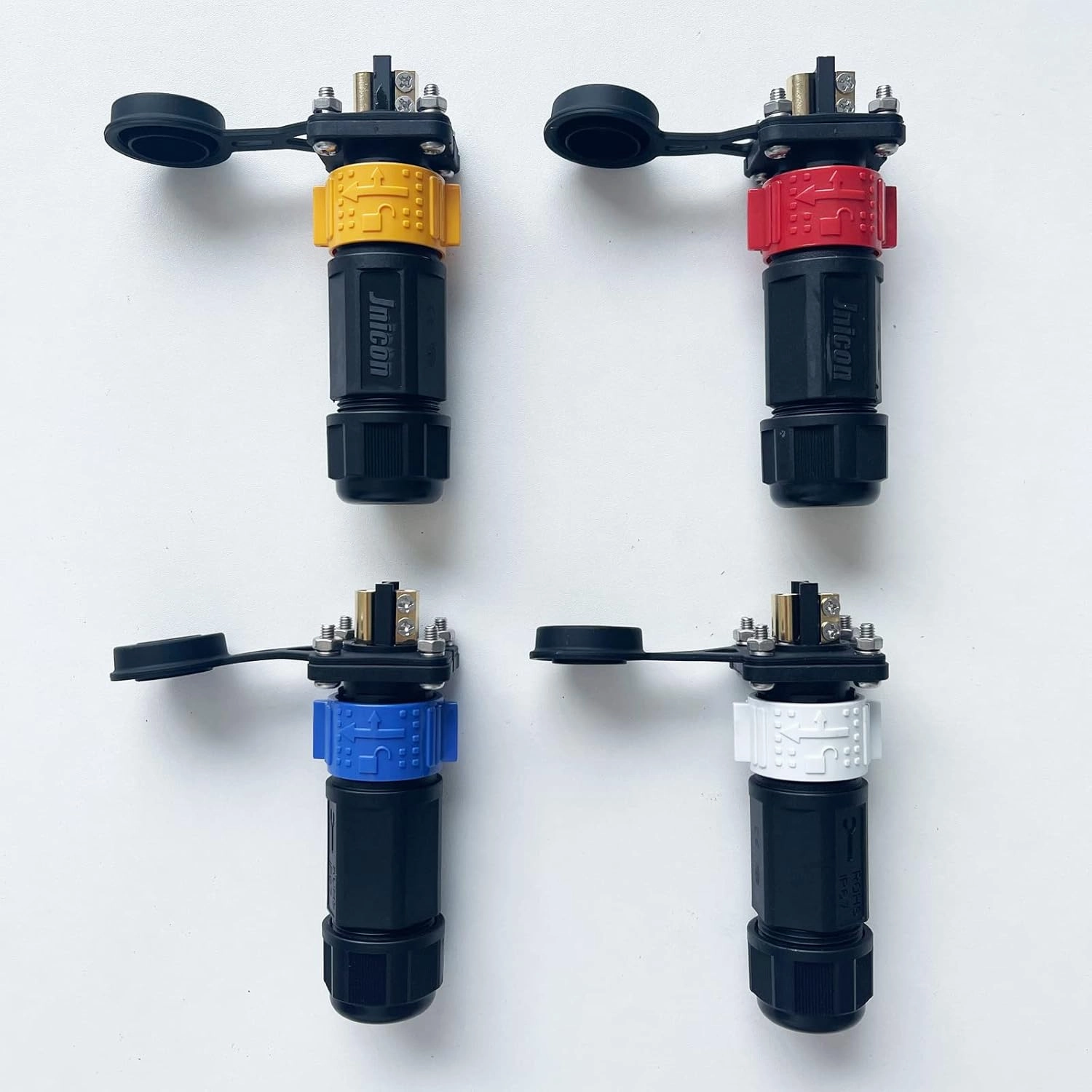 2 Pin 50Amp Trolling Motor Plug Receptacle Set, 12/24/36/48 Volt Marine Boat Power Waterproof IP67 Connector Trolling Boat Plug for Trolling Motors Compatible with 6/8 AWG Wire Blue 2 Pack