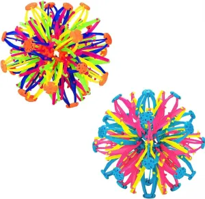 2PCS Expandable BreathingColorful Inflatable Ball Expandable Magic Ball - Stress Reliever Fidget Toys - Breathing Magic Collapsible Ball Toys for Kids & Adults Stress Needs - for Yoga,ADHD (2PCS)