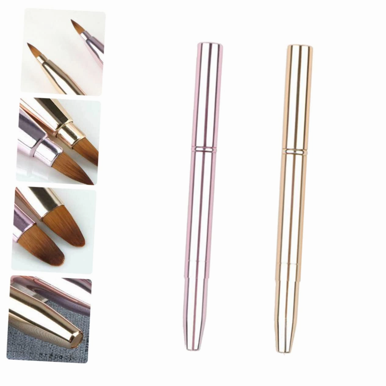 2sets Makeup Brush Alicator Double-ended Lip Lipstick Applicator Lightweight Portable for Home or Salon Use 2pcs*2