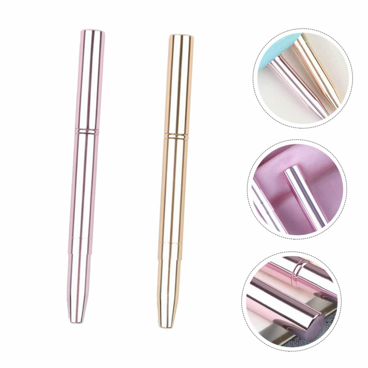 2sets Makeup Brush Alicator Double-ended Lip Lipstick Applicator Lightweight Portable for Home or Salon Use 2pcs*2