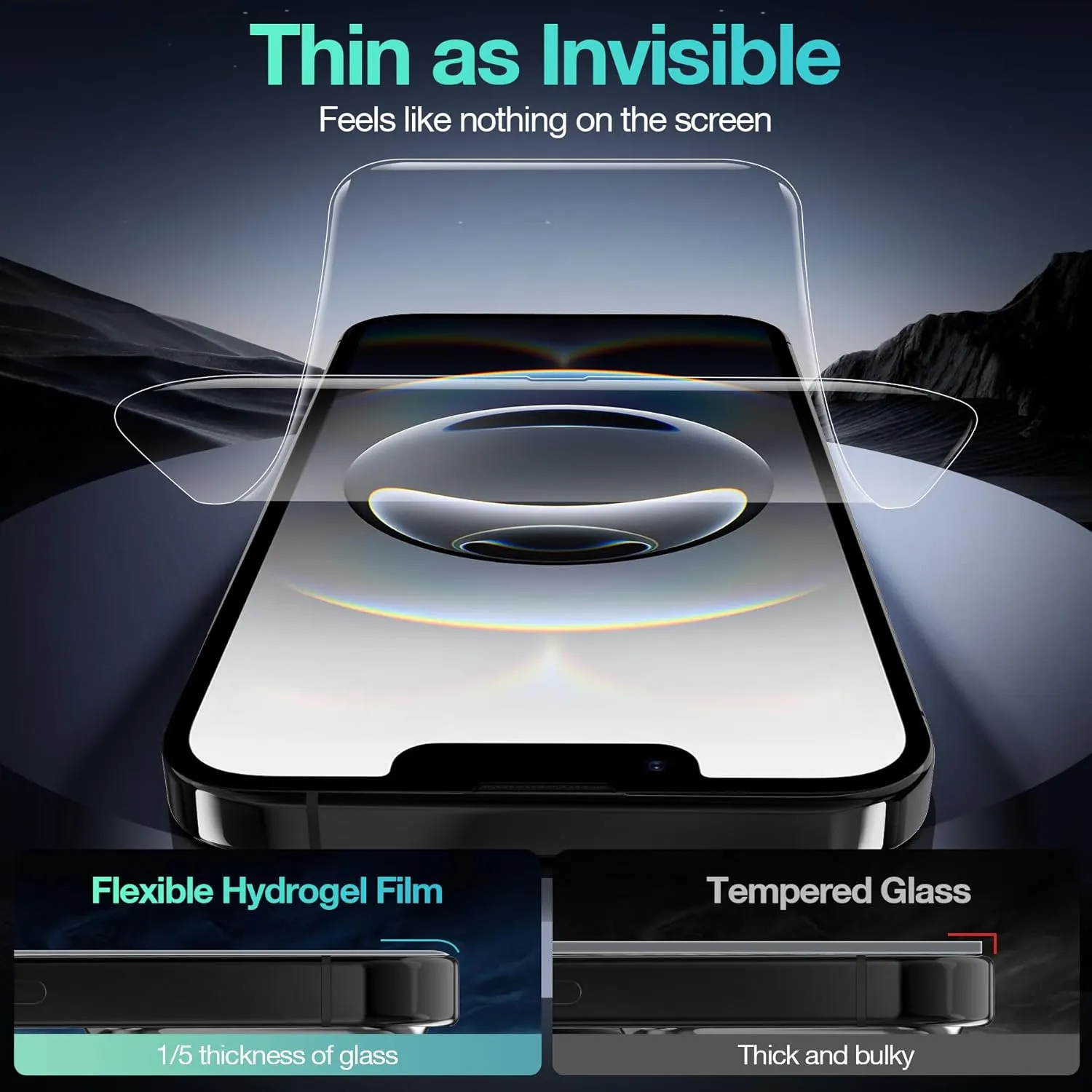 3 Pack Flexible Film for iPhone 16e Screen Protector[NOT GLASS], Invisible Thin, Never Cracks, Full Coverage, Scratch Resistant&Self-Healing