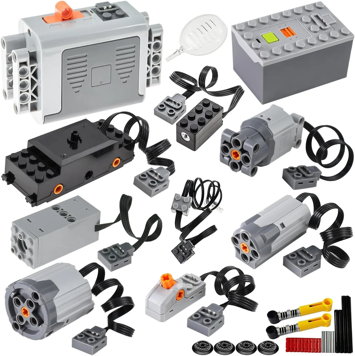 30pcs Power-Function Kits Set S/M/L/XL Train-Motor-Set Compatible with Major Brand Technic-Parts AA/AAA Battery-Box Switch Lighting Sprayer