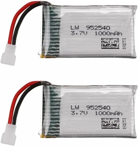 3.7V 1000mAh 25c Lipo Battery 952540， Compatible For Syma， X5 X5C X5SC X5SW TK M68 MJX X705C SG600 Rc Quadcopter Drone Spare Parts(2Pcs)
