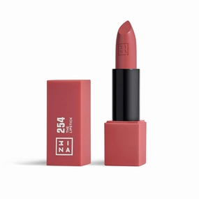 3INA MAKEUP - Vegan - Cruelty Free - The Lipstick 254 - Dark Pink Nude - 5h Lasting - Highly Pigmented Matte - Vanilla Scented - Magnetic Cap