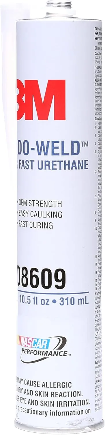3M 08609 Window-Weld Super Fast Urethane Black Cartridge - 10.5 fl oz.