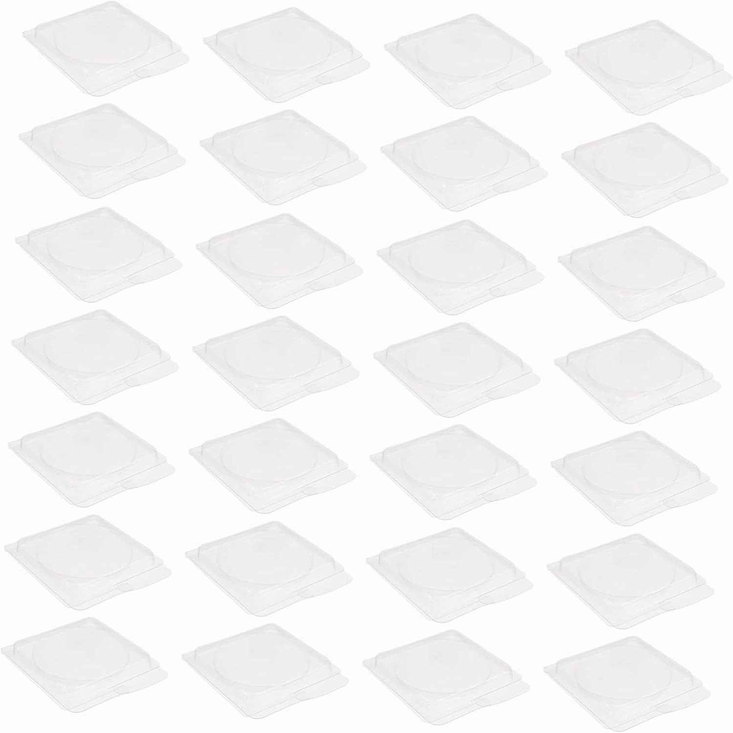 40pcs Transparent DIY Blush Highlighter Packaging Empty Makeup Palette Storage Box for Custom Eyeshadow Lipstick and Powder Projects