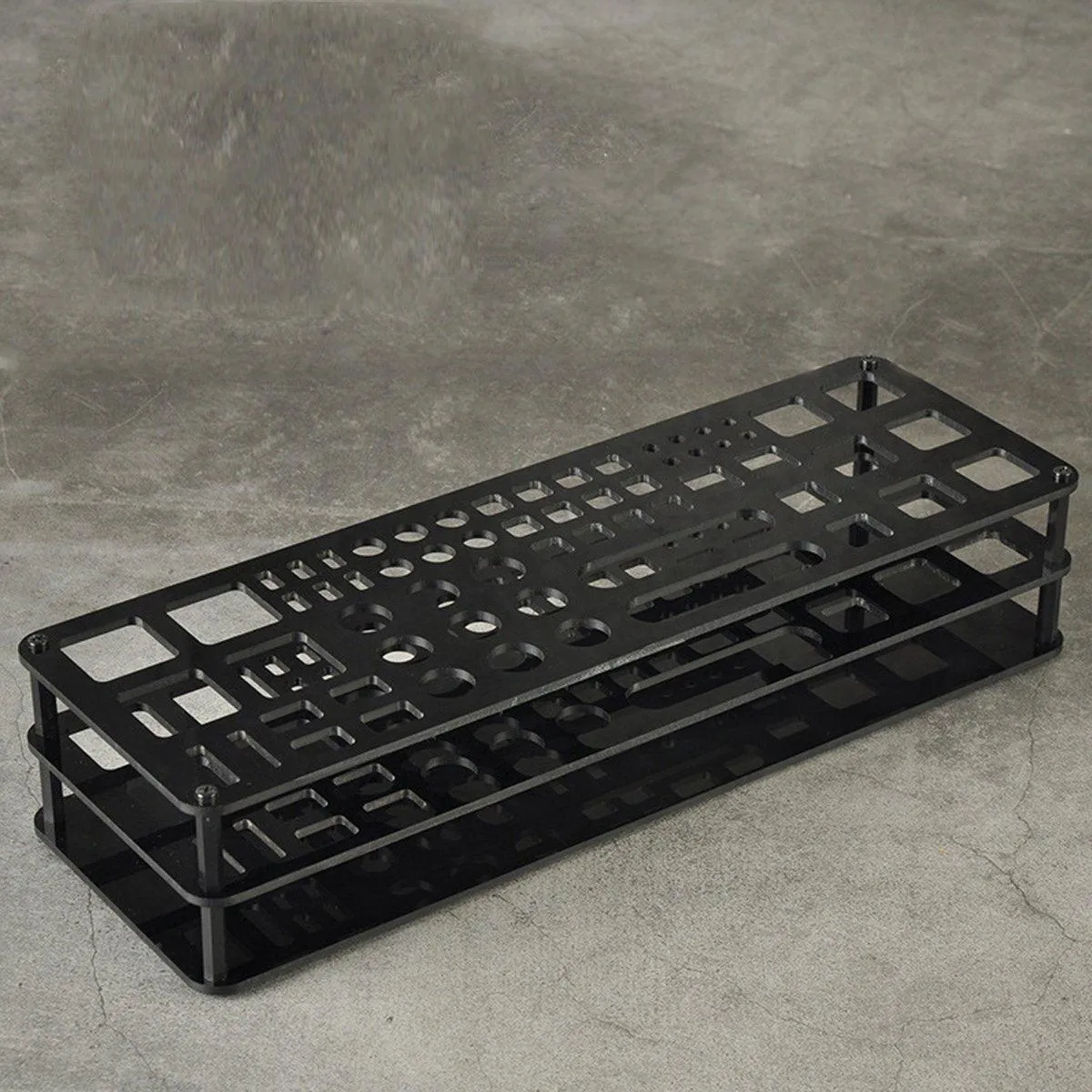 45-Hole Screwdriver Rack Acrylic Tool Stand Desk Tool Holder Work Bench Organizer