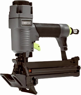 4-in-1 Mini Pneumatic Flooring Nailer/Stapler with 360 Degree Adjustable Exhaust for Trim, Crown Molding, and Cabinet Backing, Gray