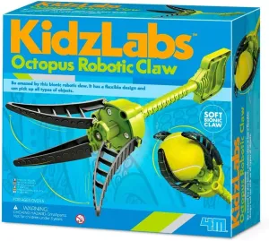 4M KidzLabs - Octopus Robotic Claw, Science and Activity Kit for Ages 8 