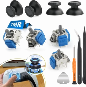 4Pack Joysticks for PS5 TMR Electromagnetic Joystick Replacement for Sony PlayStation 5 PS5 Controller Anti-Drift Sticks with Thumbstick Accessories Parts with Repair Tools