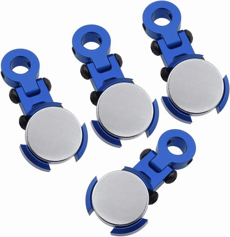 4PCS HobbyPark Aluminum Magnetic Stealth Invisible Body Post Mounts for 1/10 RC Car (Navy Blue)