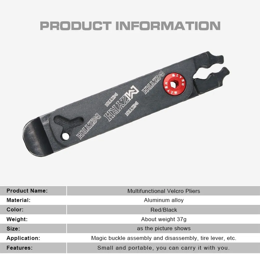 5 in 1 Multitool Combo Pliers Squeeze Bicycle Tire Levers Chain Pliers Valve Core Removal Integrated MTB Bike Tool