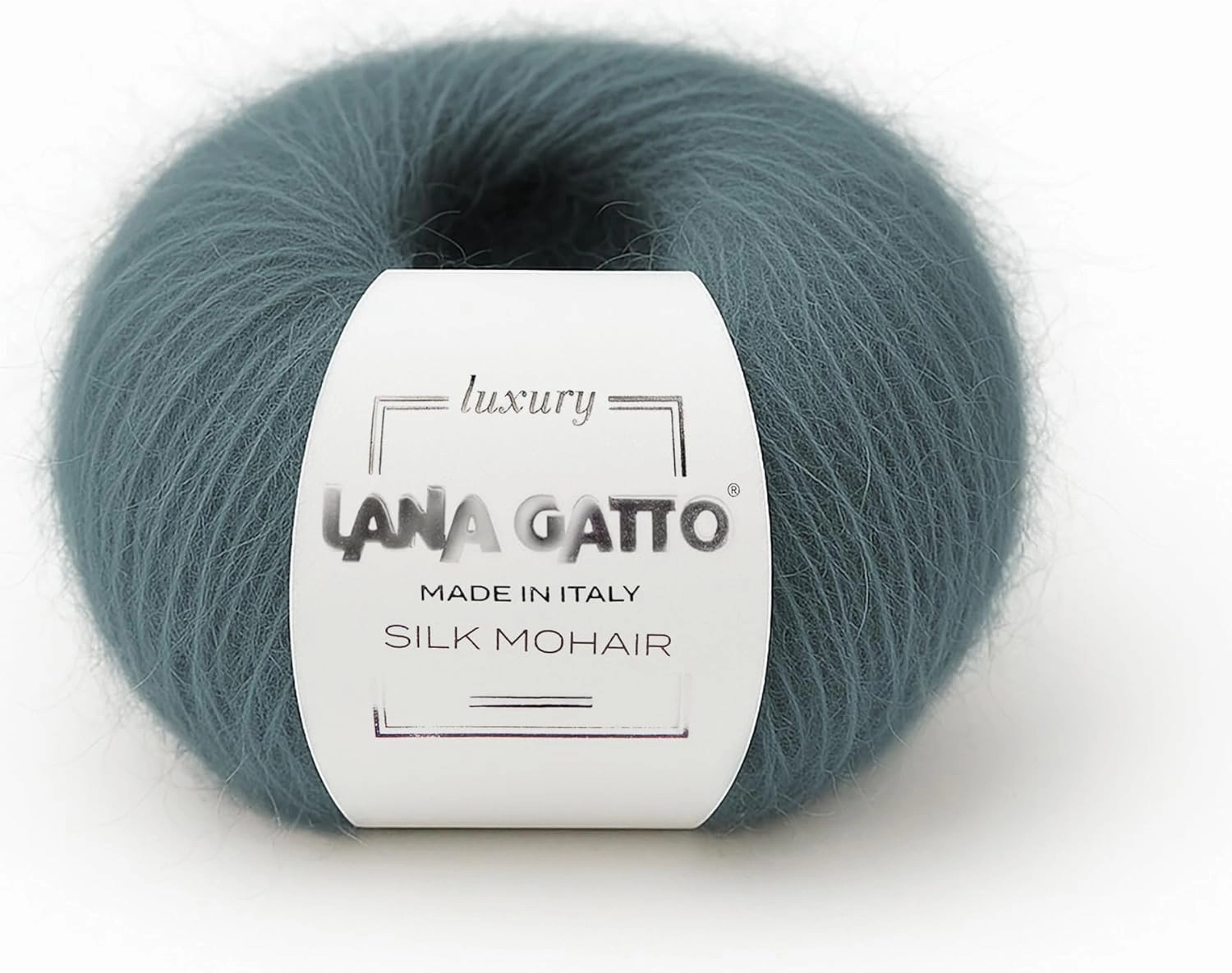 5 Skeins, Silk Mohair Luxury Yarns, Premium and Soft Blend for Knitting and Crocheting, Made in Italy (Green - 30486, 5)