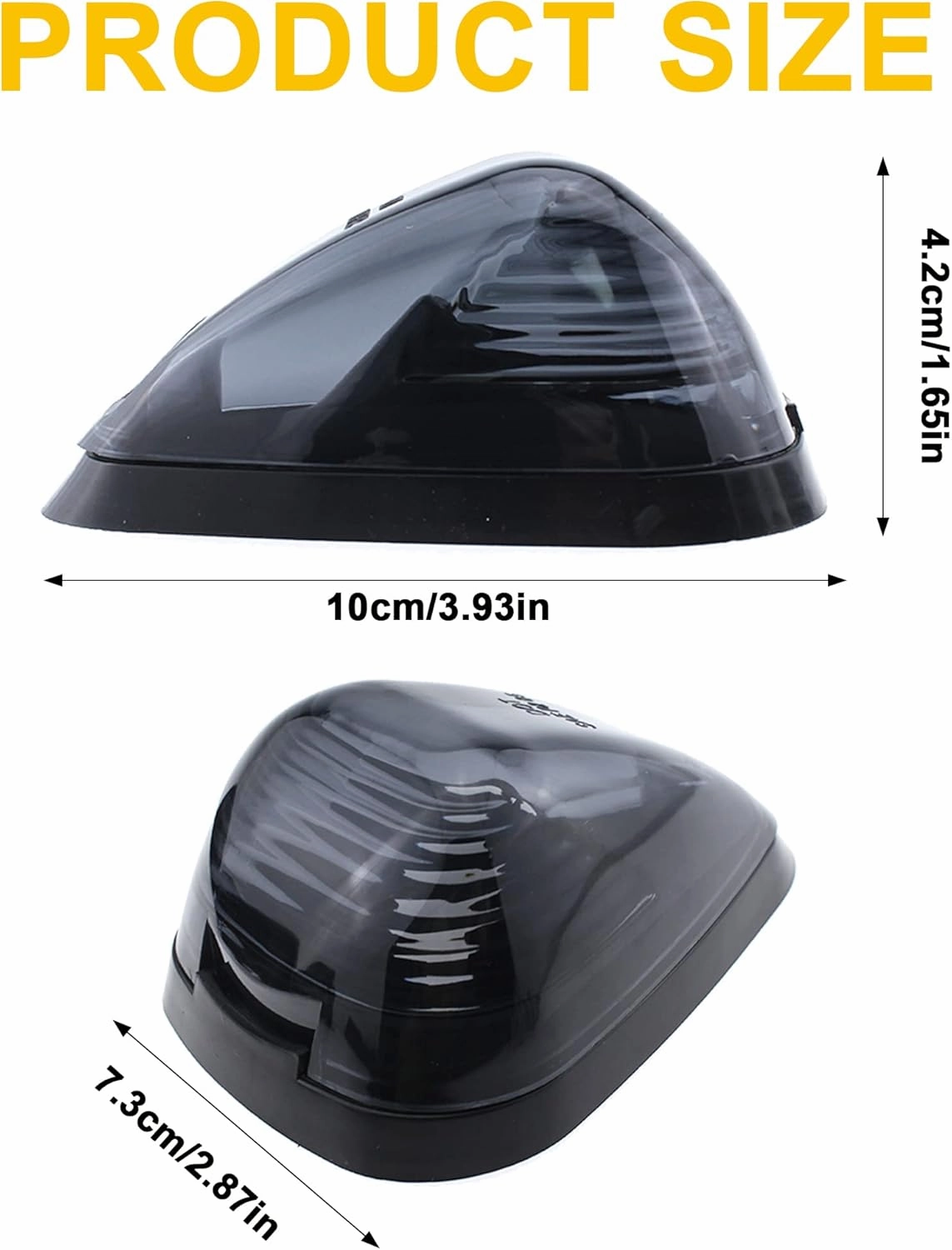 5X Black Smoke Lens Cab Roof Marker Running Lamps w/Amber Yellow LED Lights Compatible with Ford F150 F250 F350 F450 F550 F650 F750 E150 E250 E350 E450 1999-2016 Super Duty Pickup Trucks
