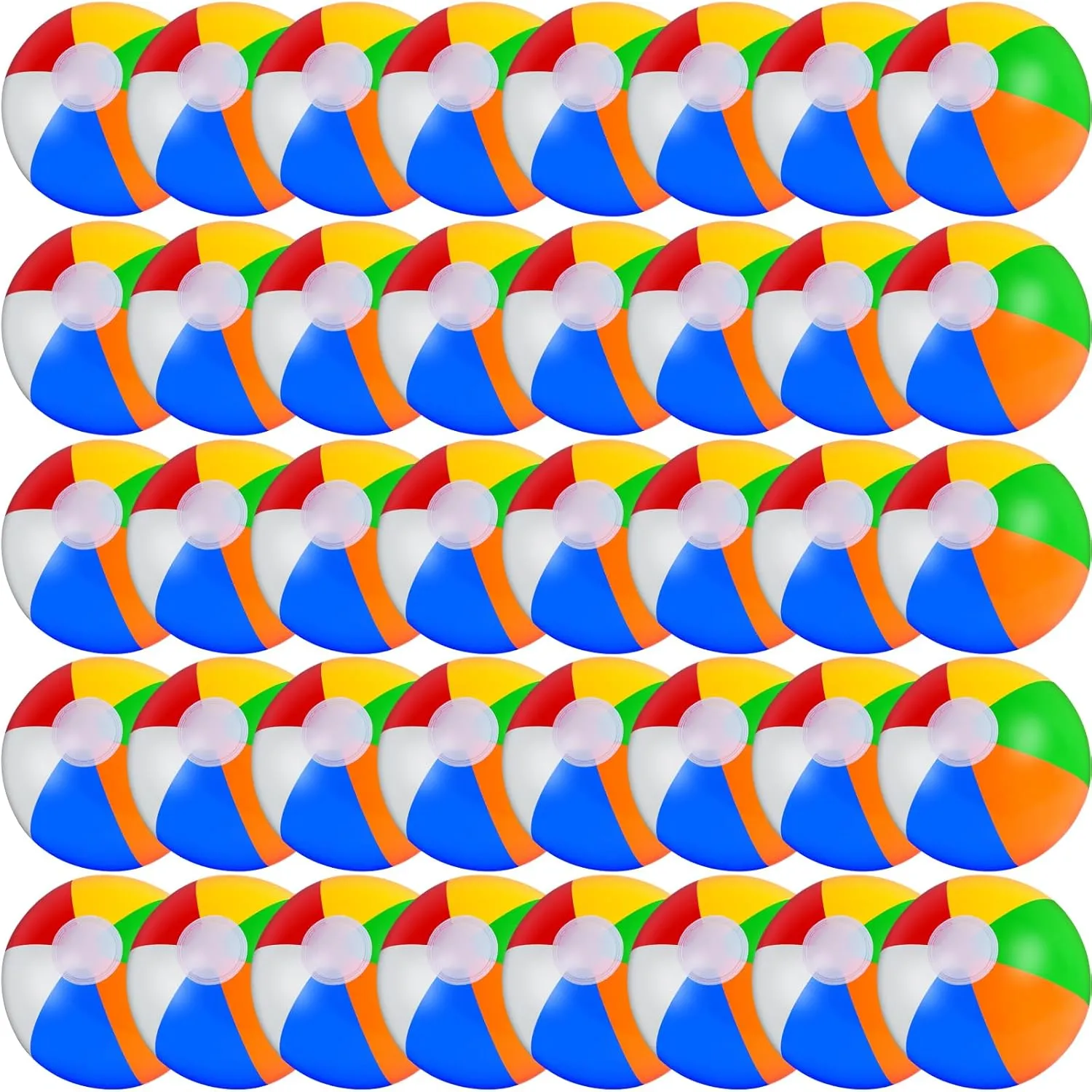 60 Pack Inflatable Beach Ball, 12" Large Rainbow Beach Ball Bulk, Inflatable Pool Toys for Party Supplies Decorations, Adults Kids Birthday Luau Summer Beach Water Games Beachballs Party Favors