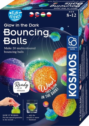 616663 Fun Science - Nachtleuchtende Flummi-Power Make 20 Multi-Coloured Balls, Experiment Set for Children
