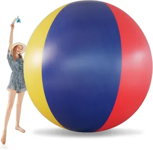 6.5ft Giant Inflatable Beach Ball – Huge Multi-Color Fun for Adults – Perfect for Pool, Beach, and Outdoor Play