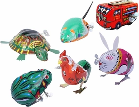 6pcs Random Style Clockwork Iron for Safe Smooth Wind Up Playthings Fun Animal Designs No Battery Required for Early Learning Imaginative Play Random Color