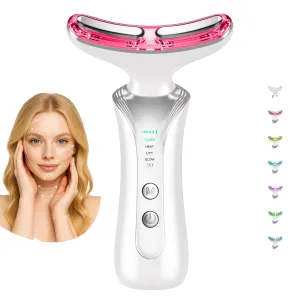 7-in-1 Multifunctional Facial Massager, Beauty Skin Care Tool for Face and Neck, Portable Face Massager Tool- White Model