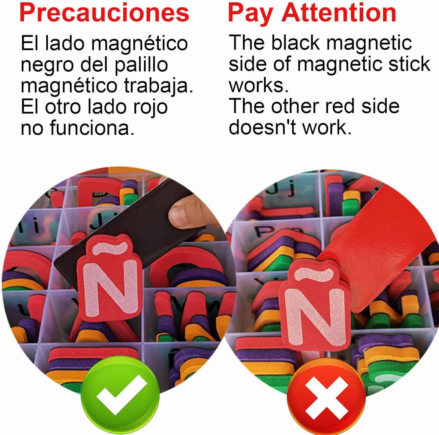 9 Sets Spanish Magnetic Letters Alphabet Magnets - Letras Españolas Y Números Magnéticos para Niños, for Classroom and Home Teaching, 9 Colores para La Enseñanza en Aula y Casa(9 Sets ES2)
