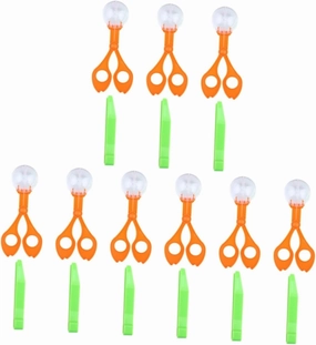 9sets Plastic Catcher Scissor Tong Educational Toy for Boys and Girls Lightweight Clamp Tool for Outdoor Exploration and Fun Learning Activities