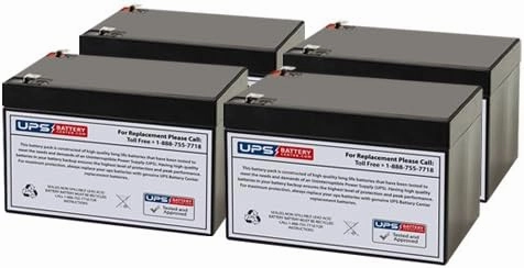 (4) 12V 12Ah F2 - Compatible Replacement Battery Set for Maquet OR Table 1130.01 by UPSBatteryCenter