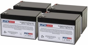 (4) 12V 12Ah F2 - Compatible Replacement Battery Set for Maquet OR Table 1130.01 by UPSBatteryCenter