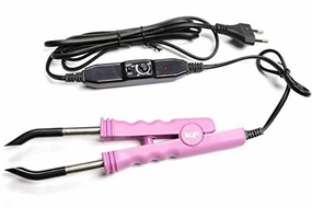 "JR618-Pink" Fusion Hair Extension Thermostat Tool Iron PTC Traceless Nano Hair Extension Heating Pliers Heat Iron Connector Wand Melting Tool with Adjustable Setting(Pink Color)