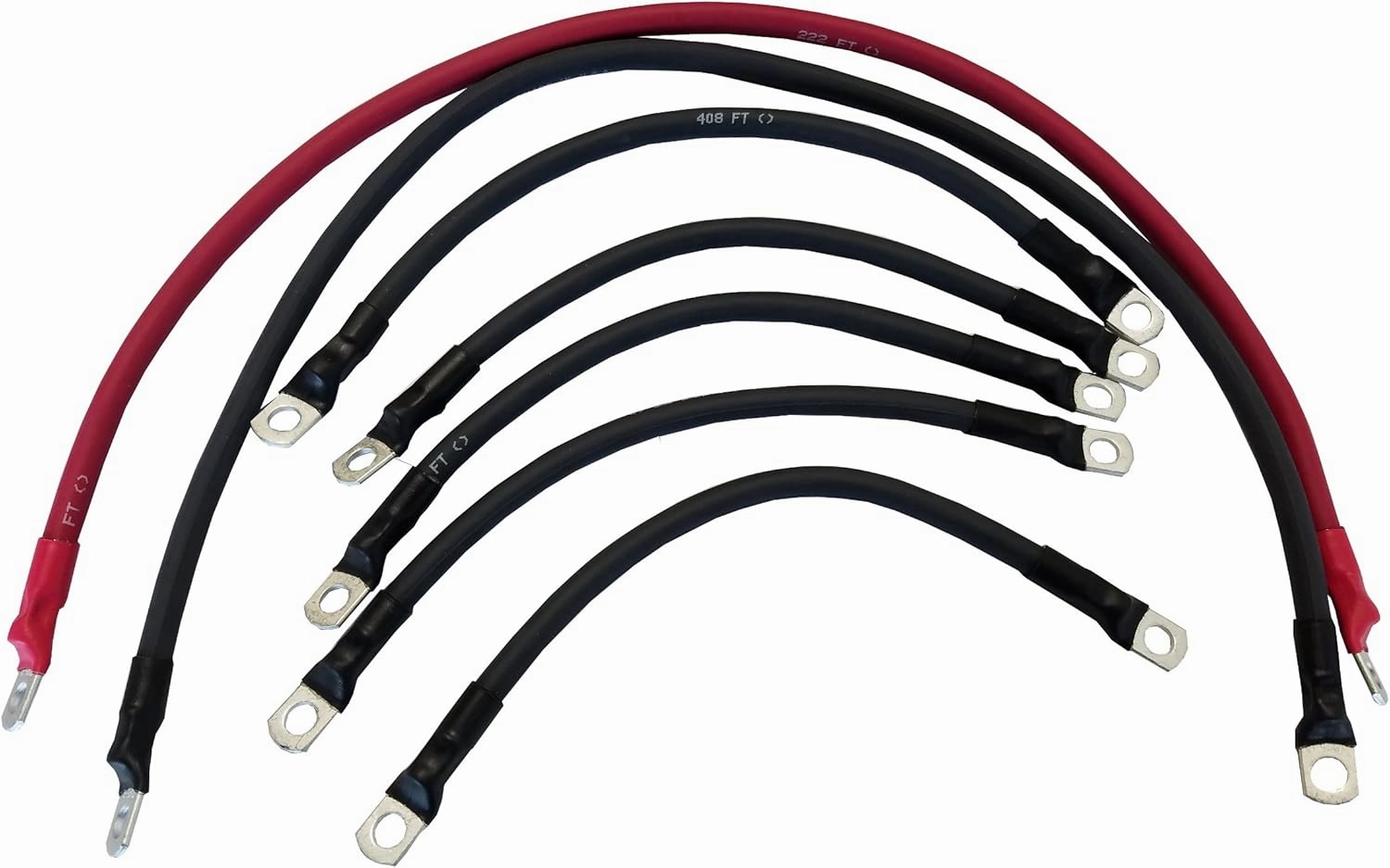 AC/DC WIRE AND SUPPLY E-Z-GO 1994 & UP 4 Gauge 7 pc Golf Cart Battery Cable Set
